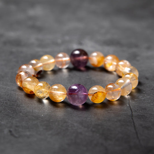 Harvest Glow - Citrine, Amethyst & Agate Bracelet image 2