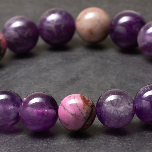 Purple Garden - Amethyst & Lodolite Quartz Bracelet image 3