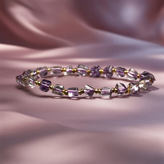 Blush Haze - Lilac and Purple Shaped Quartz Bracelet image 3