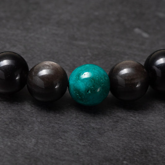 Ao - Turquoise & Black Obsidian Bracelet image 2