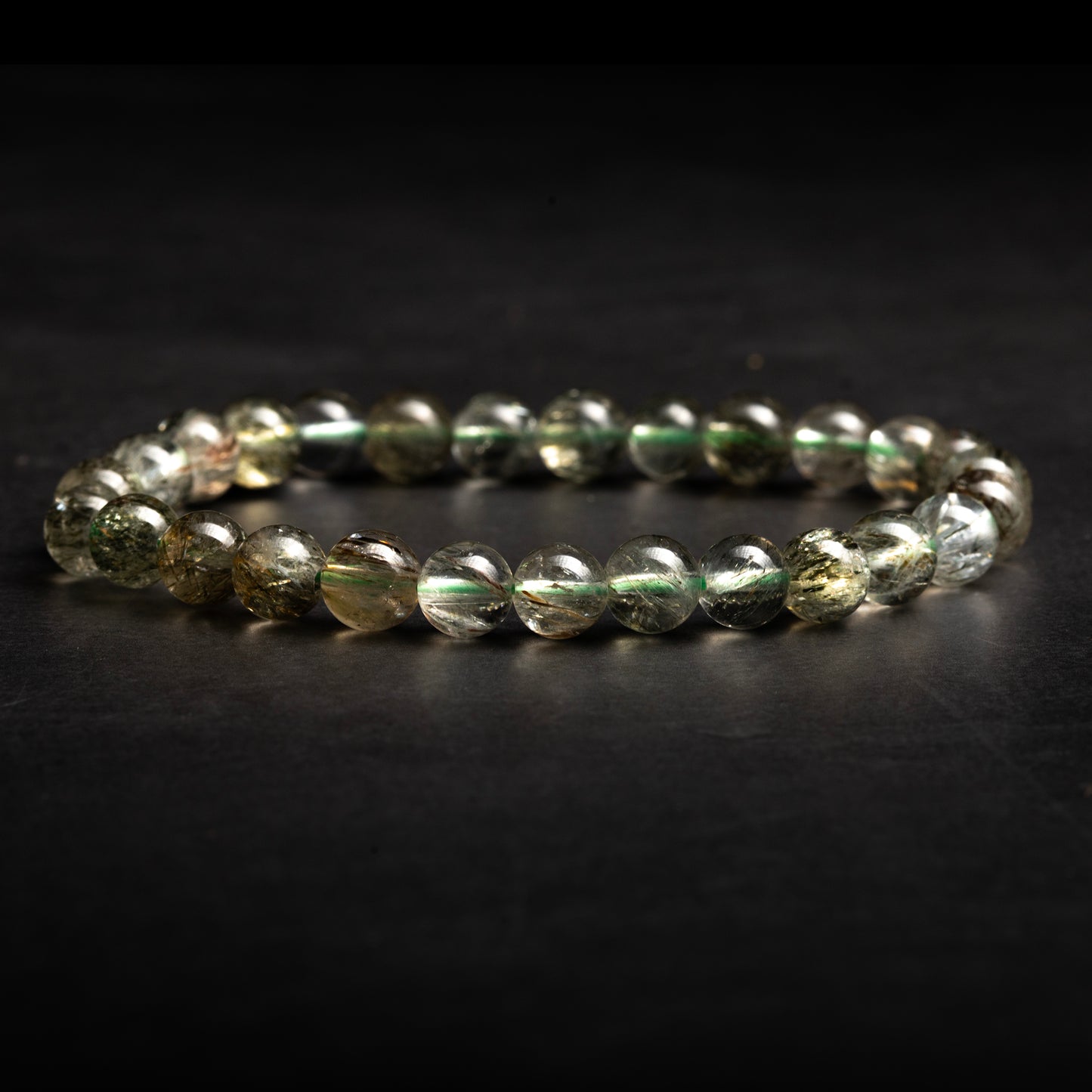 Green Ocean - Tourmalinated Quartz Bracelet
