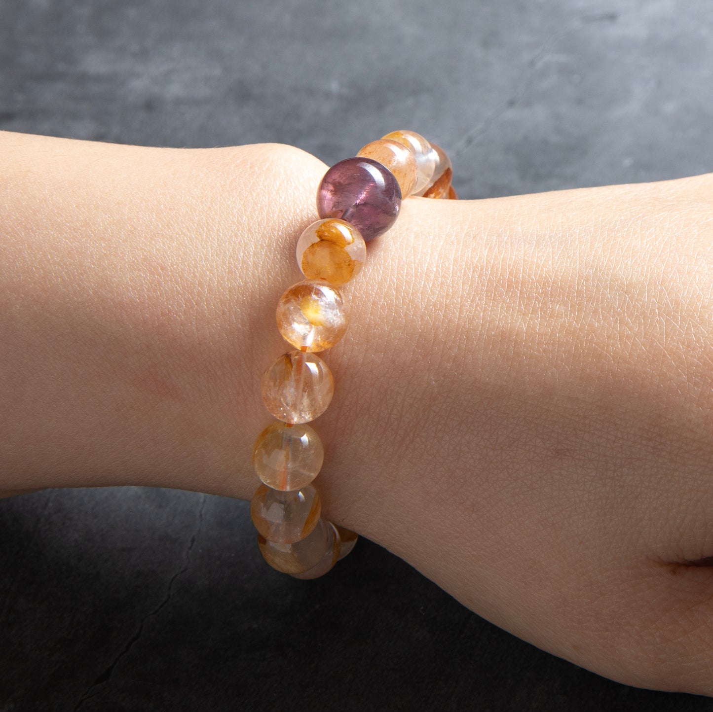 Harvest Glow - Citrine, Amethyst & Agate Bracelet