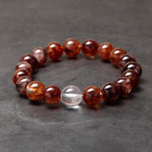 Kohaku - Red/Orange Rutilated Quartz & Clear Quartz Bracelet image 3