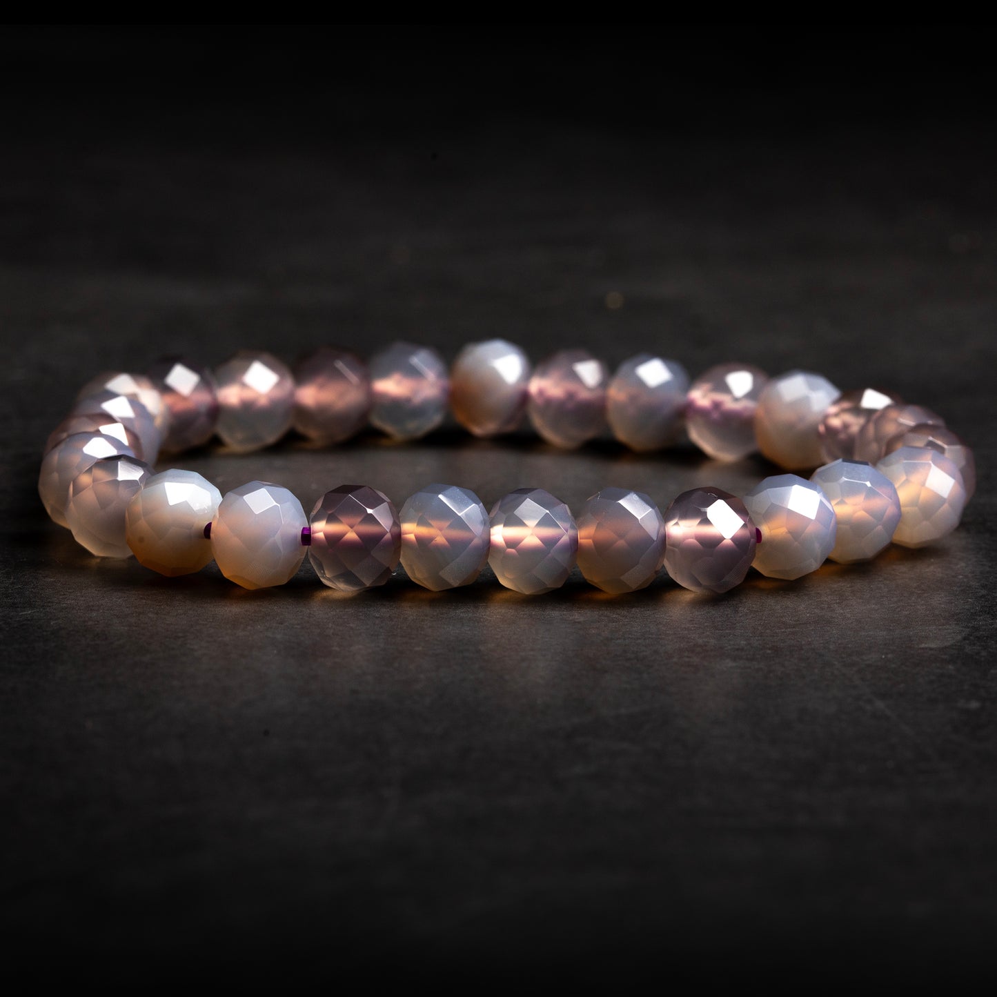 Morning Haze - Lilac Faceted Chalcedony Bracelet