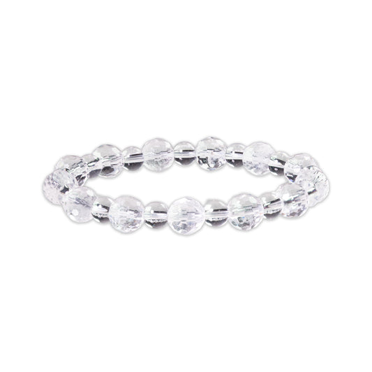 Calm Silence - Clear Faceted Quartz Bracelet