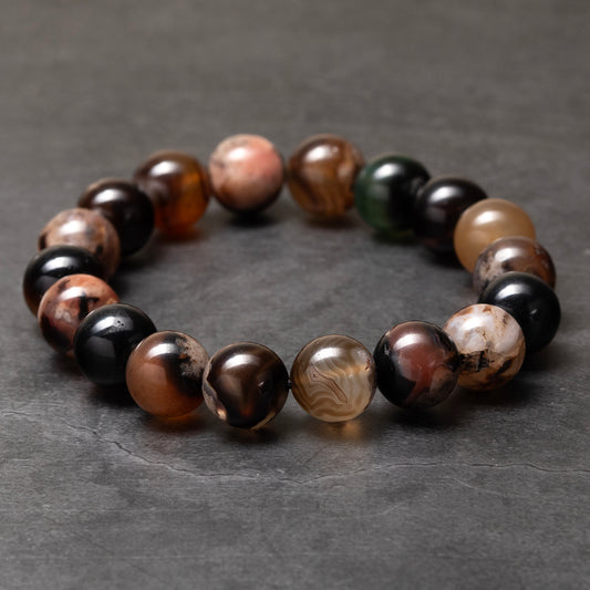 Mokume - Banded Agate & Black Onyx Bracelet image 2