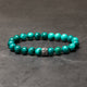 Path of Waves - Turquoise Bracelet & Greek Key Stainless Steel Spacer
