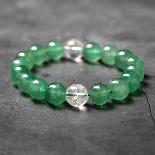 Spring Thaw - Green Aventurine & Clear Quartz Bracelet image 2