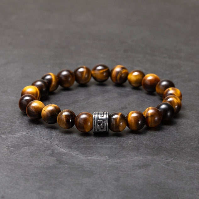 Tora - Tiger's Eye with Greek Key Accent