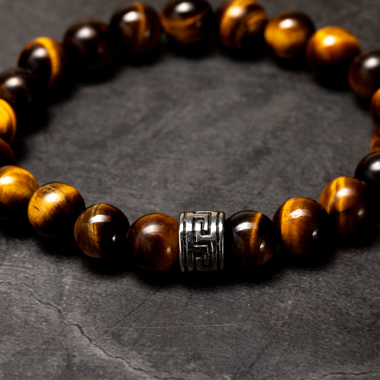 Tora - Tiger's Eye with Greek Key Accent image 3