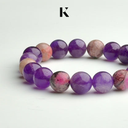 Purple Garden - Amethyst & Lodolite Quartz Bracelet