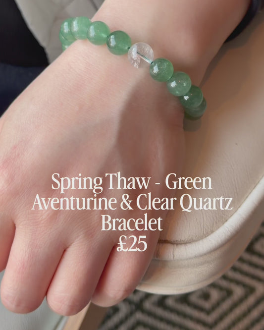 Spring Thaw - Green Aventurine & Clear Quartz Bracelet image 3