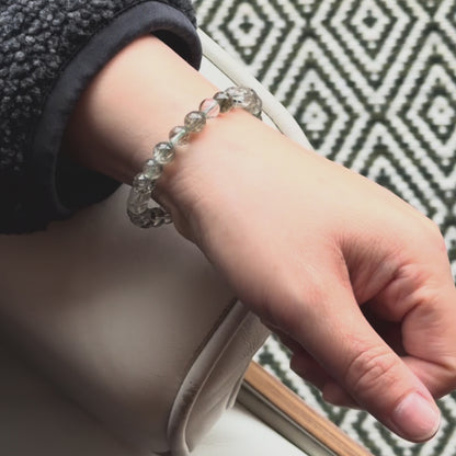 Green Ocean - Tourmalinated Quartz Bracelet